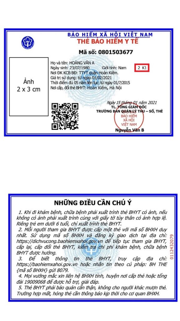 Ảnh Mẫu Thẻ BHYT